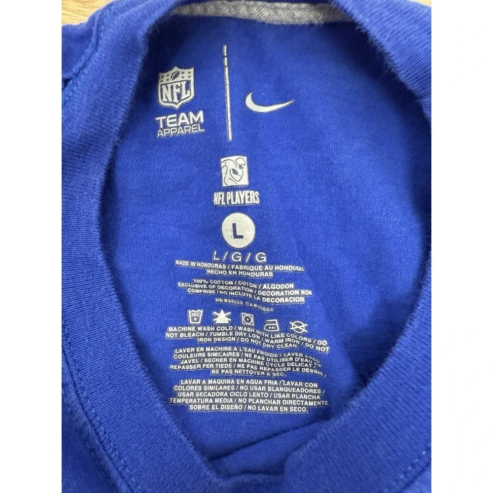 Nike Buffalo Bills T Shirt‎ Mens Large Blue Player Spiller NFL Football 28#